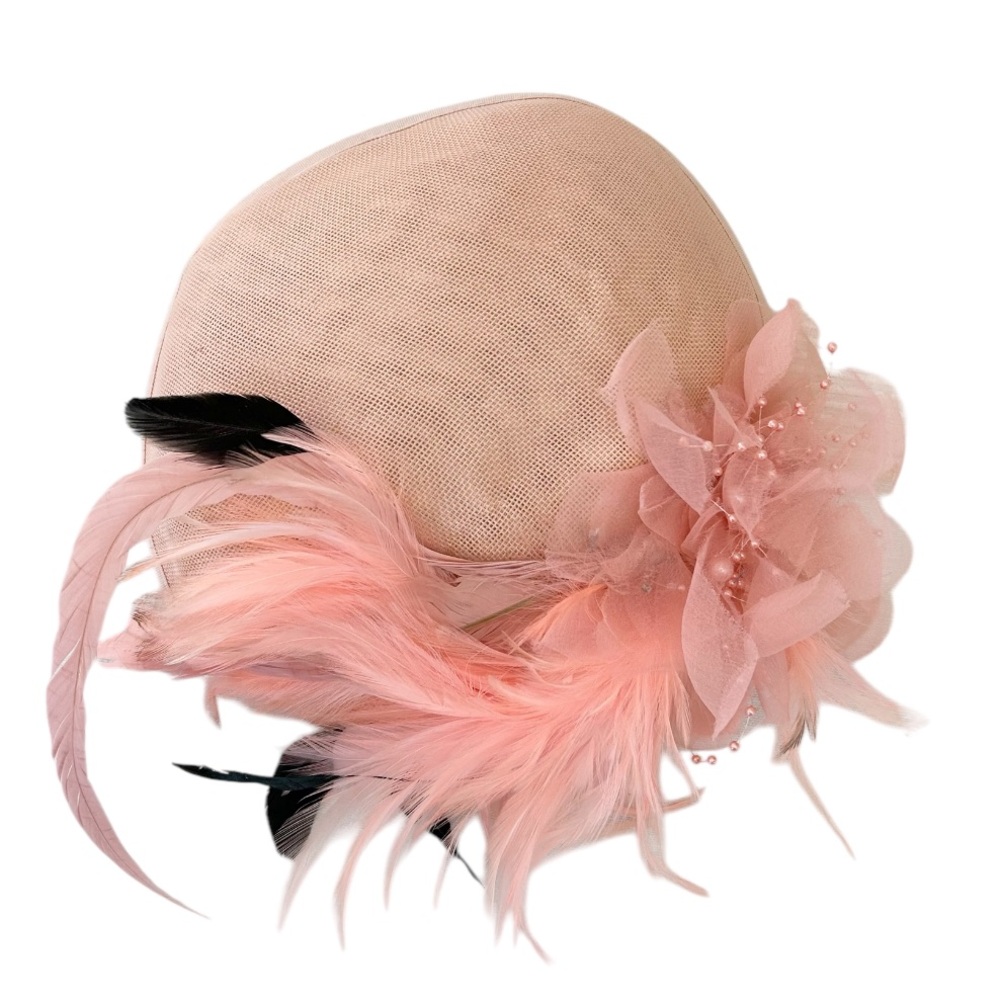 Pink Feathered Socialite Fascinator Hat